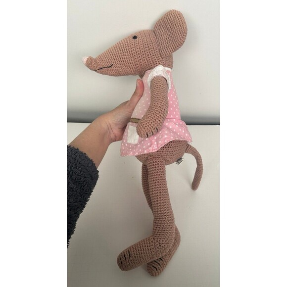 Pottery Barn Kids Knit Crochet Mouse Plush PBK - Picture 2 of 8